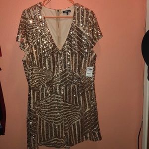 Gold Sequin Charlotte Russe Romper
